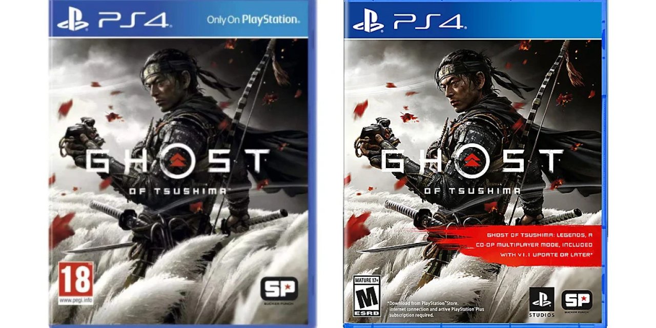 Ny Ghost of Tsushima-box tar väck "Only on Playstation"-loggan
