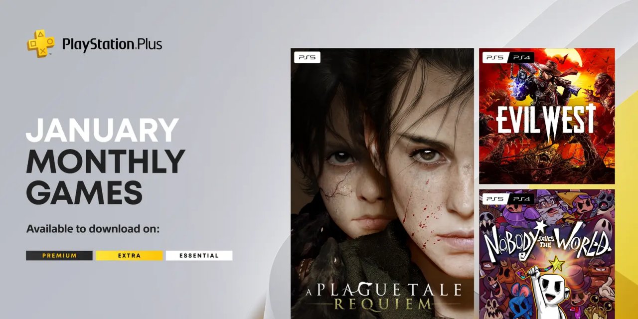 Sony Reveals Playstation Plus January 2024 Games: A Plague Tale: Requiem, Evil West, Nobody Saves the World